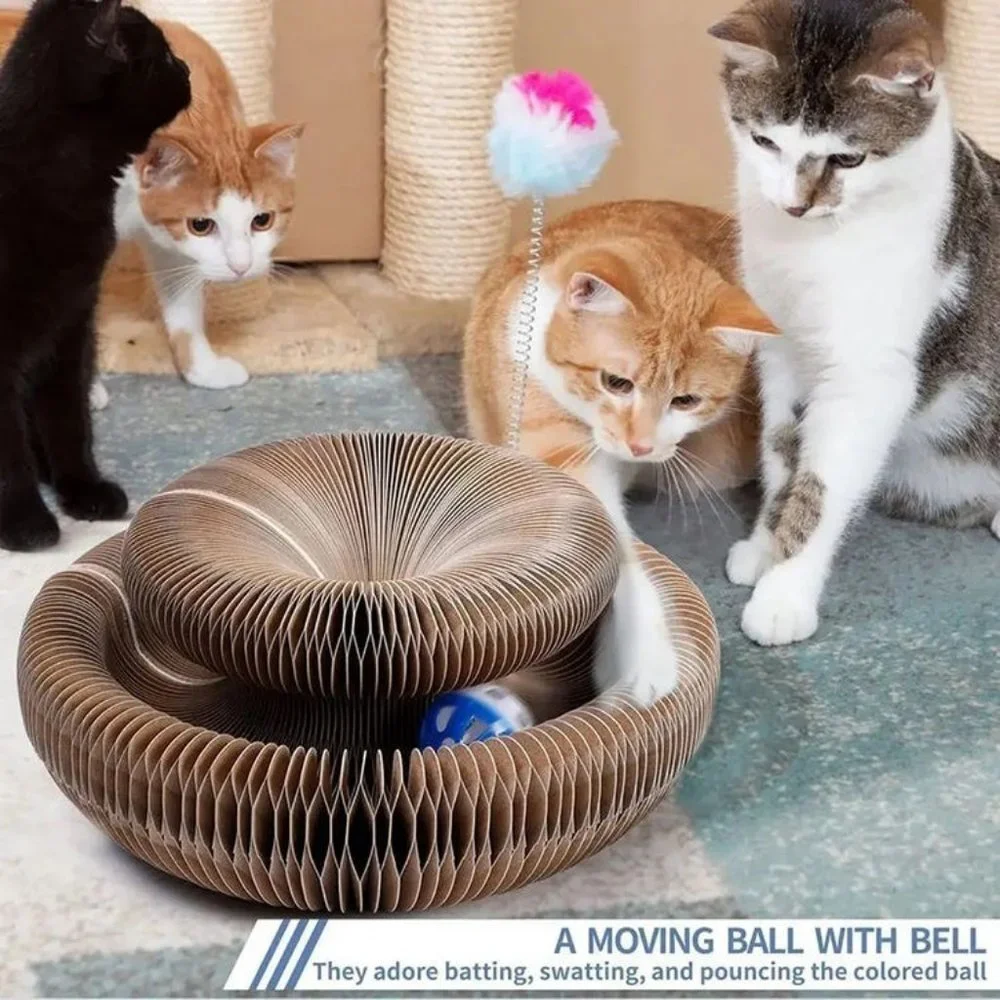 Cat Claw Board Foldable Cat Scratch Board & Cat Wheel funy Scratching board
